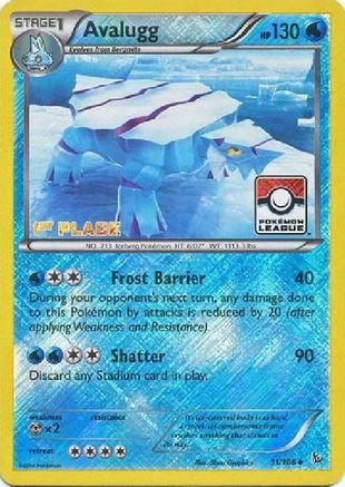 Avalugg - 31/106 (Pokemon League) [1st Place] () Reverse Holofoil [Promos: League & Championship Cards] Pokemon Single Pokémon