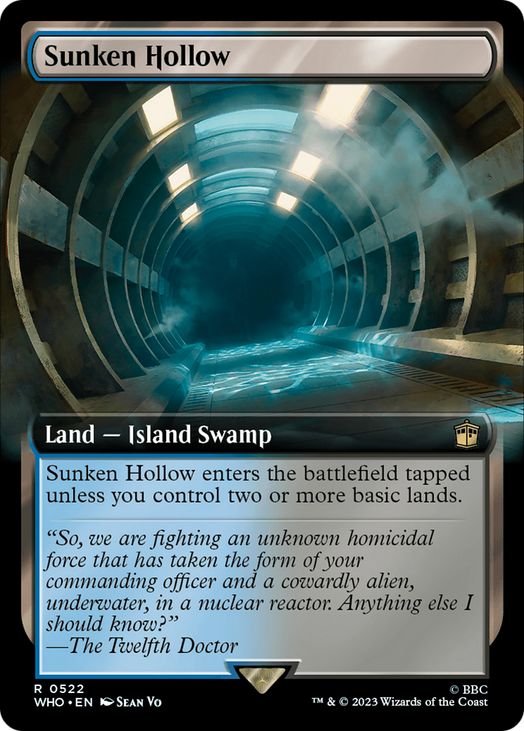 Sunken Hollow (WHO-522) [Doctor Who] (Extended Art) MTG Single Wizards of the Coast