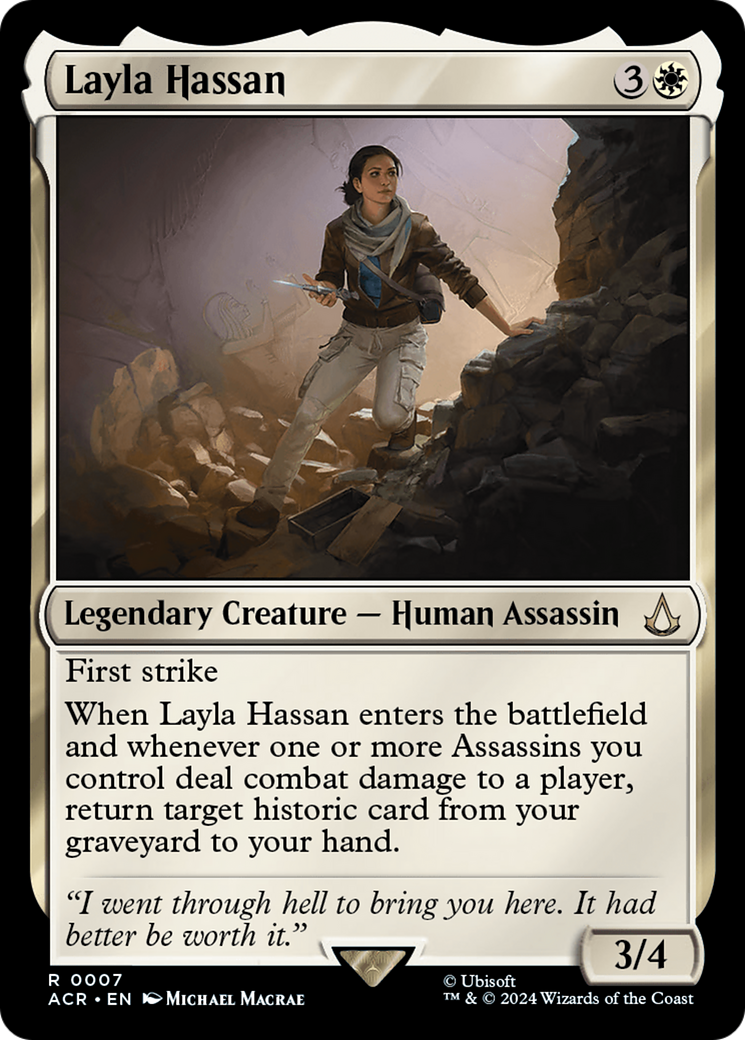 Layla Hassan (ACR-007) [Assassin's Creed] Foil MTG Single Wizards of the Coast