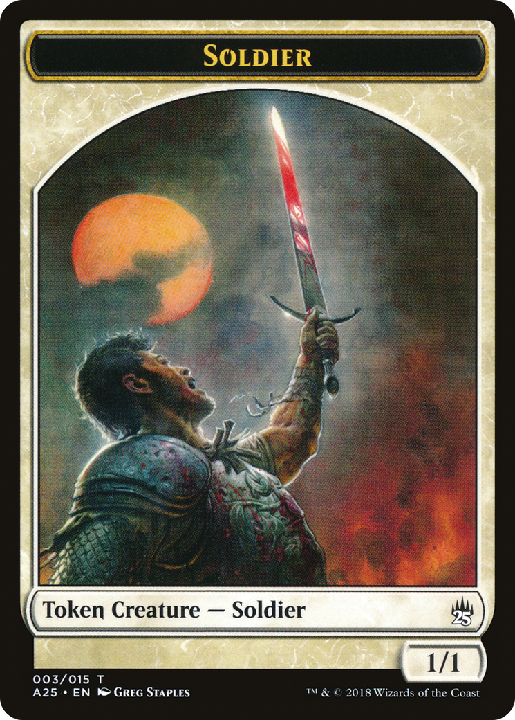 Soldier Token (003) (A25-003) [Tokens] Masters 25 Tokens MTG Single Wizards of the Coast