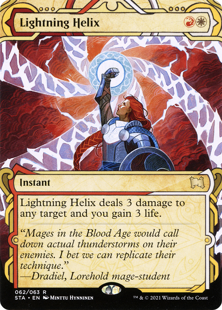 Lightning Helix (STA-062) [Strixhaven Mystical Archive] (Showcase) (Borderless) Foil MTG Single Wizards of the Coast