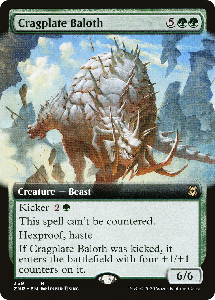 Cragplate Baloth (ZNR-359) [Zendikar Rising] (Extended Art) MTG Single Wizards of the Coast