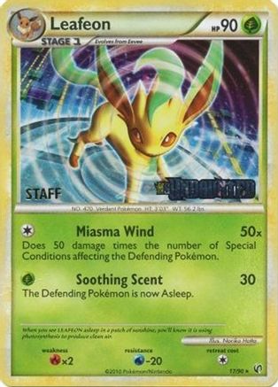 Leafeon 17/90 (Prerelease) [Staff] () Holofoil [Promos: Nintendo Promos] Pokemon Single Pokémon