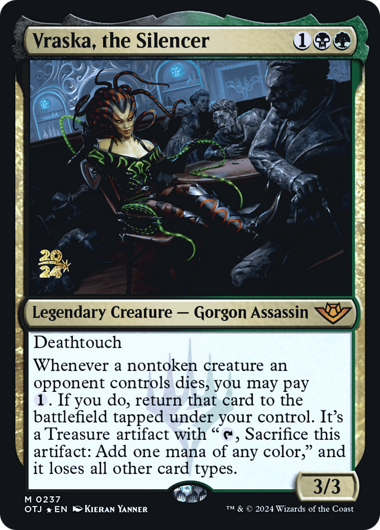Vraska, the Silencer (PRE-237) [Outlaws of Thunder Junction Promos] Foil MTG Single Wizards of the Coast