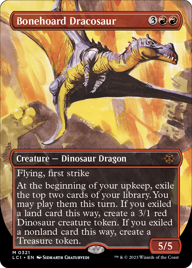 Bonehoard Dracosaur (LCI-321) [The Lost Caverns of Ixalan] (Borderless) Foil MTG Single Wizards of the Coast