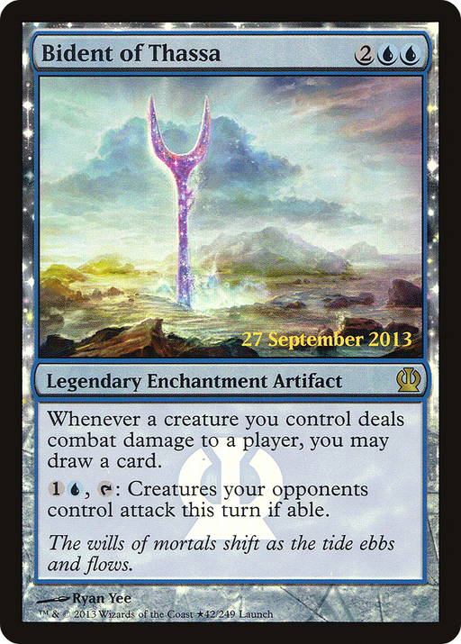 Bident of Thassa (LARP-042) [Theros Promos] Foil MTG Single Wizards of the Coast