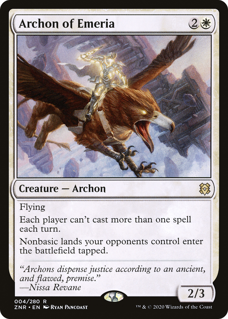 Archon of Emeria (ZNR-004) [Zendikar Rising] MTG Single Wizards of the Coast