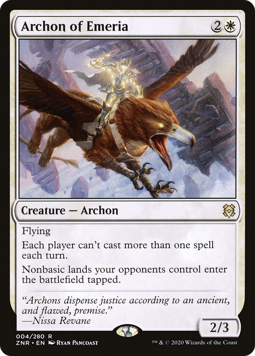 Archon of Emeria (ZNR-004) [Zendikar Rising] MTG Single Wizards of the Coast
