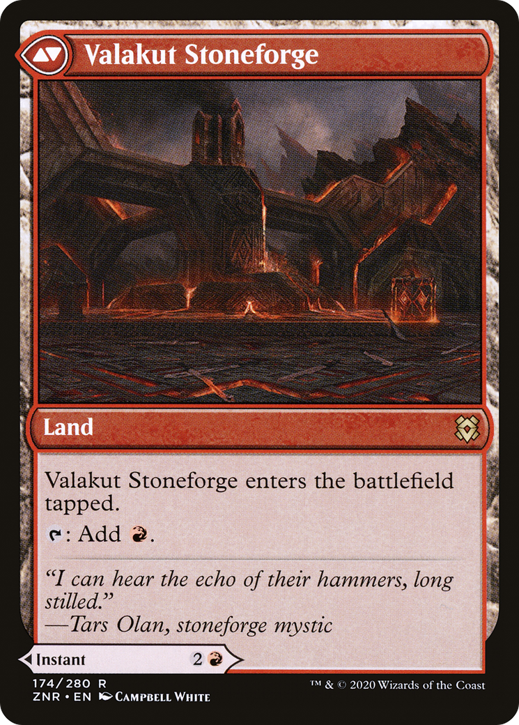 Valakut Awakening // Valakut Stoneforge (ZNR-174) [Zendikar Rising] Foil MTG Single Wizards of the Coast