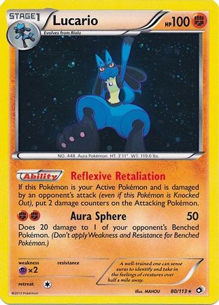Lucario - 80/113 (Cosmos Holo) (80) - [Misc: Cards & Products] Holofoil Pokemon Single Pokémon
