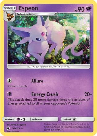 Espeon - 89/214 (Cosmos Holo) Holofoil [Misc: Blister Exclusives] Pokemon Single Pokémon