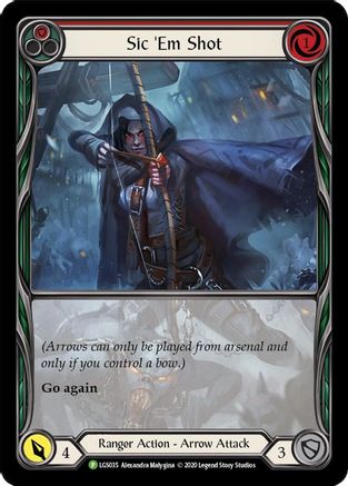 Sic 'Em Shot (Red) [LGS035] (Promo)  Rainbow Foil Flesh And Blood Single Flesh And Blood   