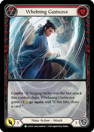 Whelming Gustwave (Red) [LGS026] (Promo)  Rainbow Foil Flesh And Blood Single Flesh And Blood   