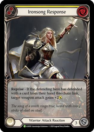 Ironsong Response (Yellow) [LGS030] (Promo) Flesh And Blood Single Flesh And Blood   