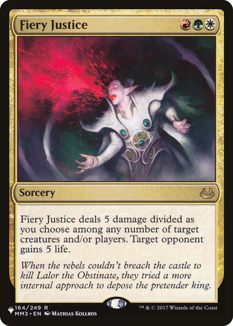 Fiery Justice (LIST-MM3-164) [Mystery Booster] The List MTG Single Wizards of the Coast