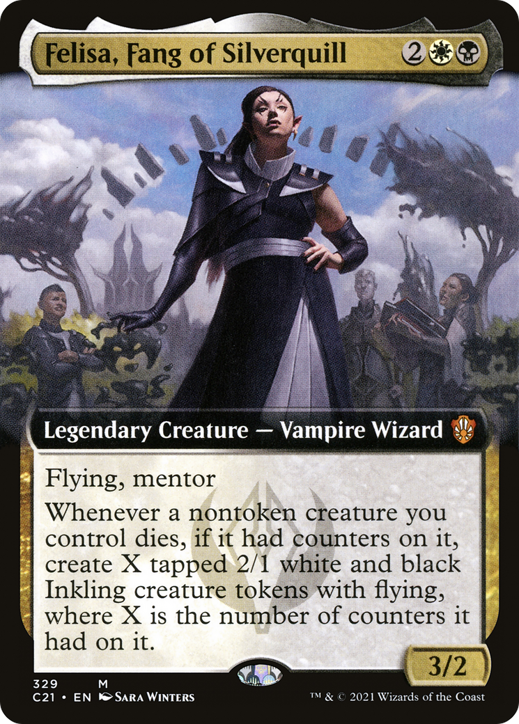 Felisa, Fang of Silverquill (C21-329) [Commander 2021] (Extended Art) MTG Single Wizards of the Coast