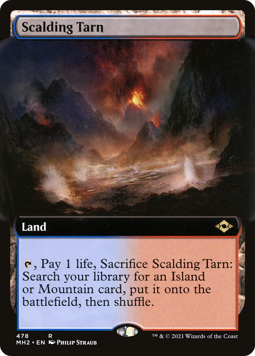 Scalding Tarn (MH2-478) [Modern Horizons 2] (Extended Art) Foil MTG Single Modern Horizons 2