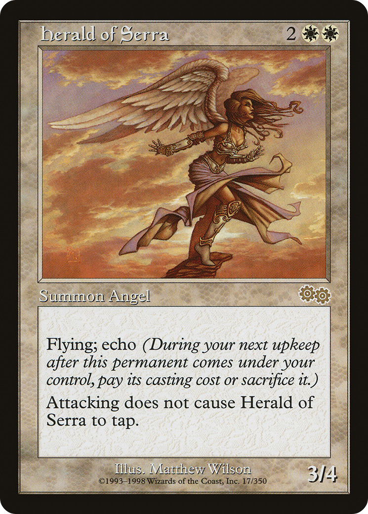 Herald of Serra (USG-017) [Urza's Saga] MTG Single Wizards of the Coast