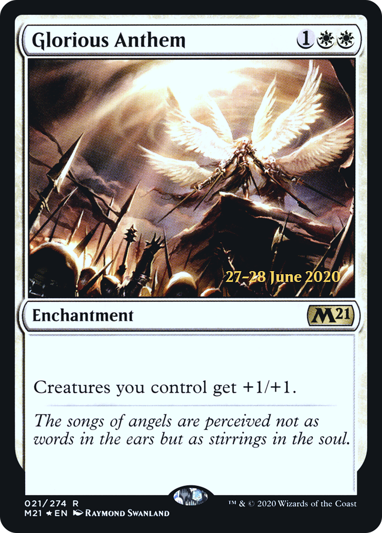 Glorious Anthem (PRE-021) [Core Set 2021 Promos] Foil MTG Single Wizards of the Coast
