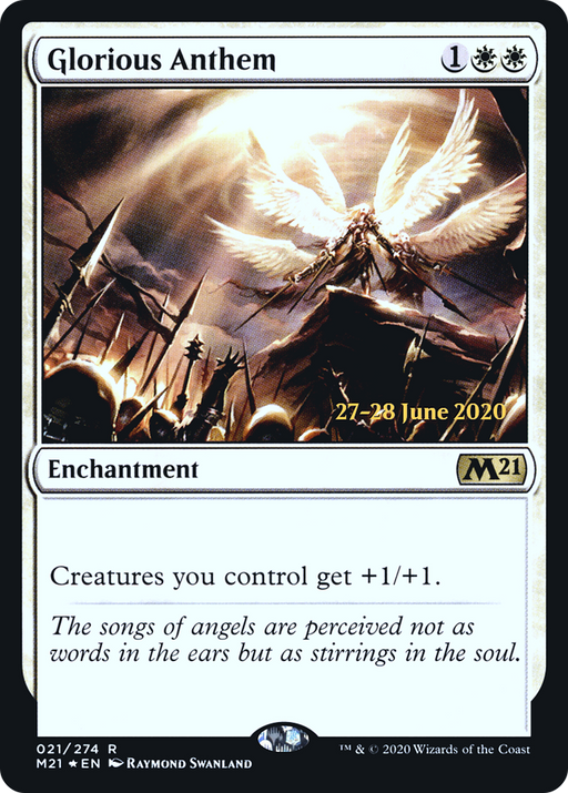 Glorious Anthem (PRE-021) [Core Set 2021 Promos] Foil MTG Single Wizards of the Coast