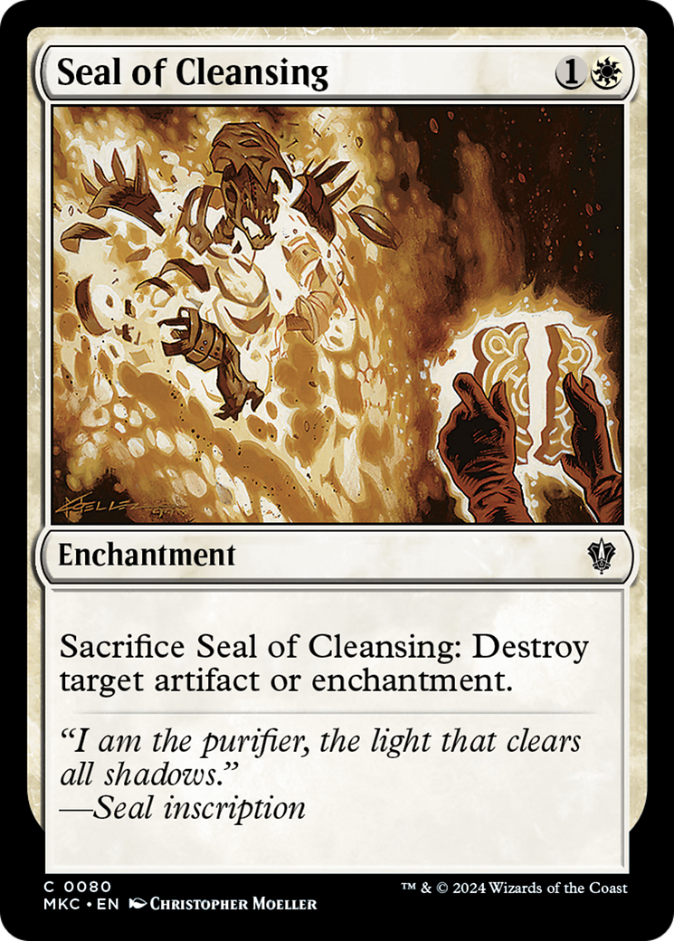 Seal of Cleansing (MKC-080) [Murders at Karlov Manor Commander] MTG Single Wizards of the Coast