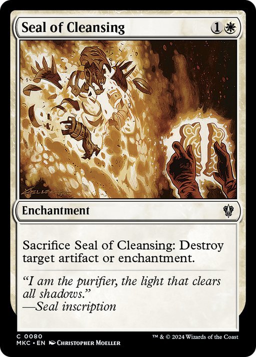 Seal of Cleansing (MKC-080) [Murders at Karlov Manor Commander] MTG Single Wizards of the Coast