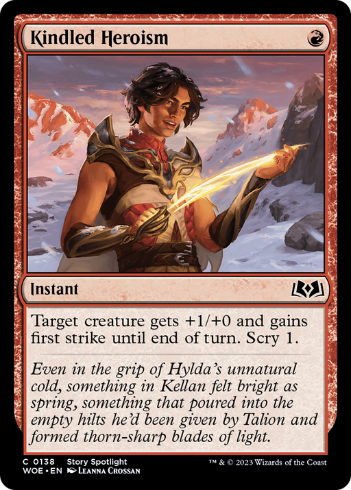 Kindled Heroism (WOE-138) [Wilds of Eldraine] MTG Single Wizards of the Coast