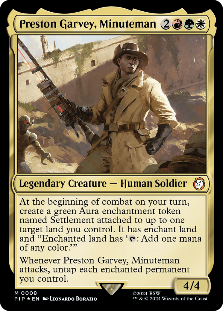 Preston Garvey, Minuteman (PIP-008) [Fallout] Foil MTG Single Wizards of the Coast