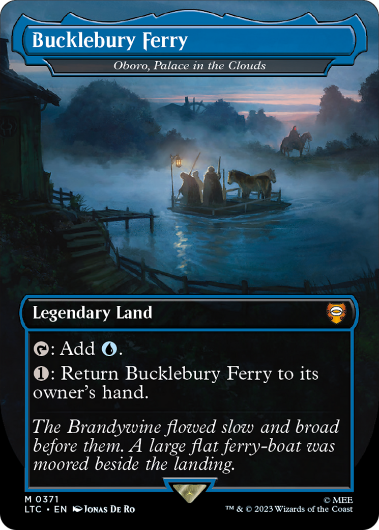 Bucklebury Ferry - Oboro, Palace in the Clouds (LTC-371) [Tales of Middle-earth Commander] (Borderless) Foil MTG Single Wizards of the Coast