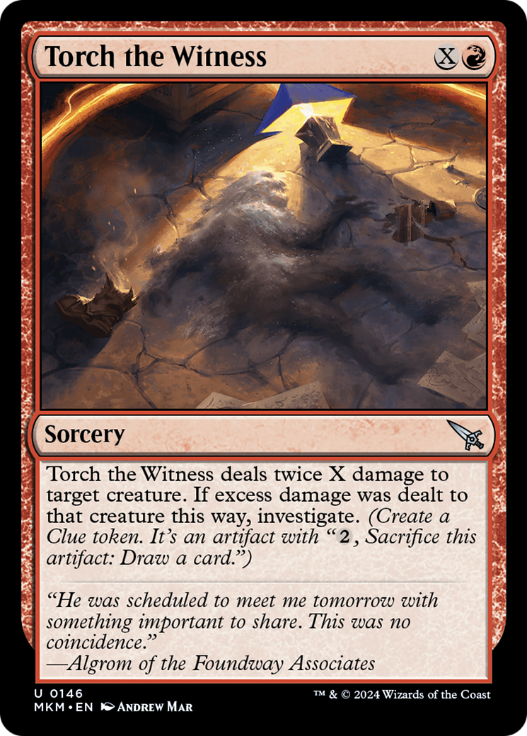 Torch the Witness (a) (MKM-146) [Murders at Karlov Manor] Foil MTG Single Murders at Karlov Manor