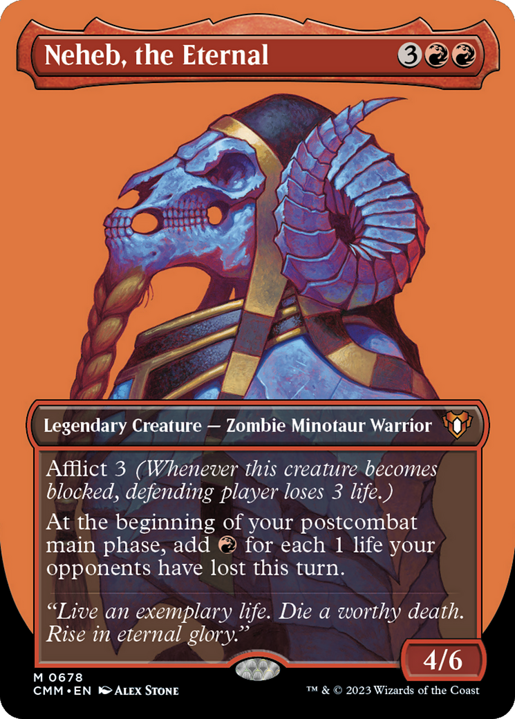 Neheb, the Eternal (CMM-678) [Commander Masters] (Borderless) Foil MTG Single Wizards of the Coast