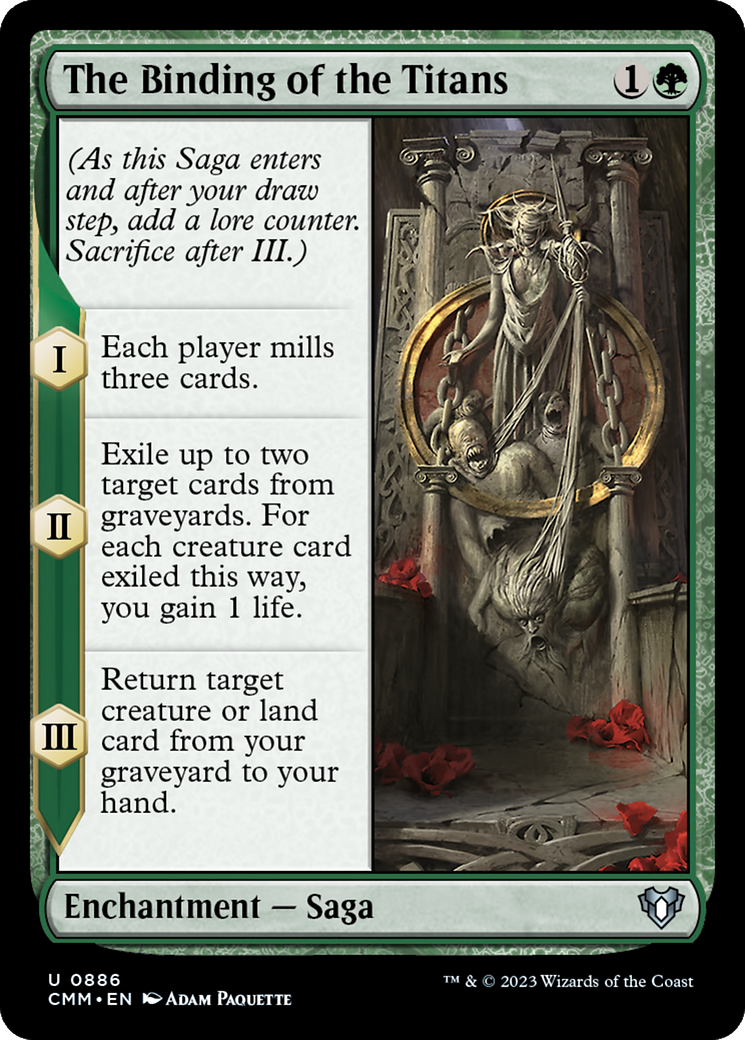 The Binding of the Titans (CMM-886) [Commander Masters] MTG Single Wizards of the Coast