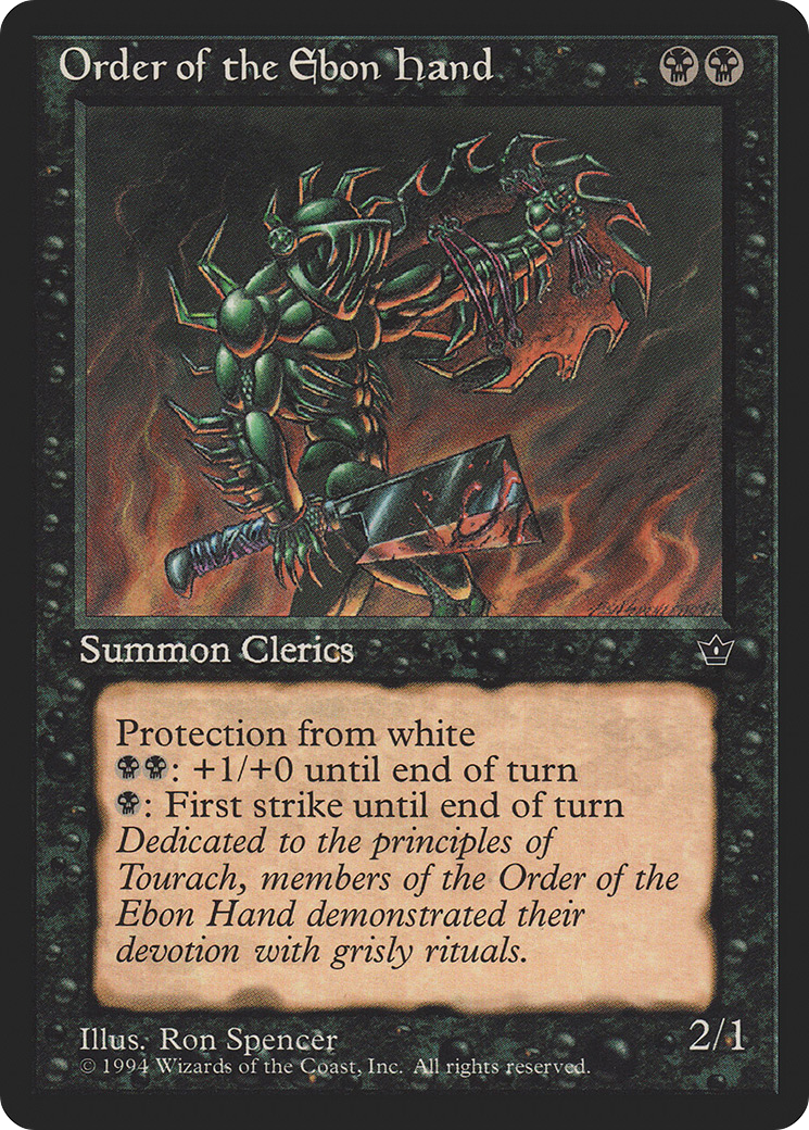 Order of the Ebon Hand (FEM-42C) [Fallen Empires] MTG Single Wizards of the Coast