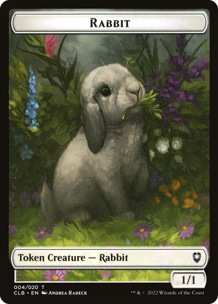 Rabbit (CLB-004) [Tokens] Battle for Baldur's Gate Tokens MTG Single Wizards of the Coast