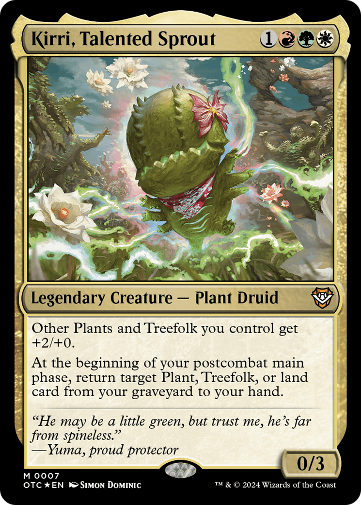 Kirri, Talented Sprout (OTC-007) [Outlaws of Thunder Junction Commander] Foil MTG Single Wizards of the Coast