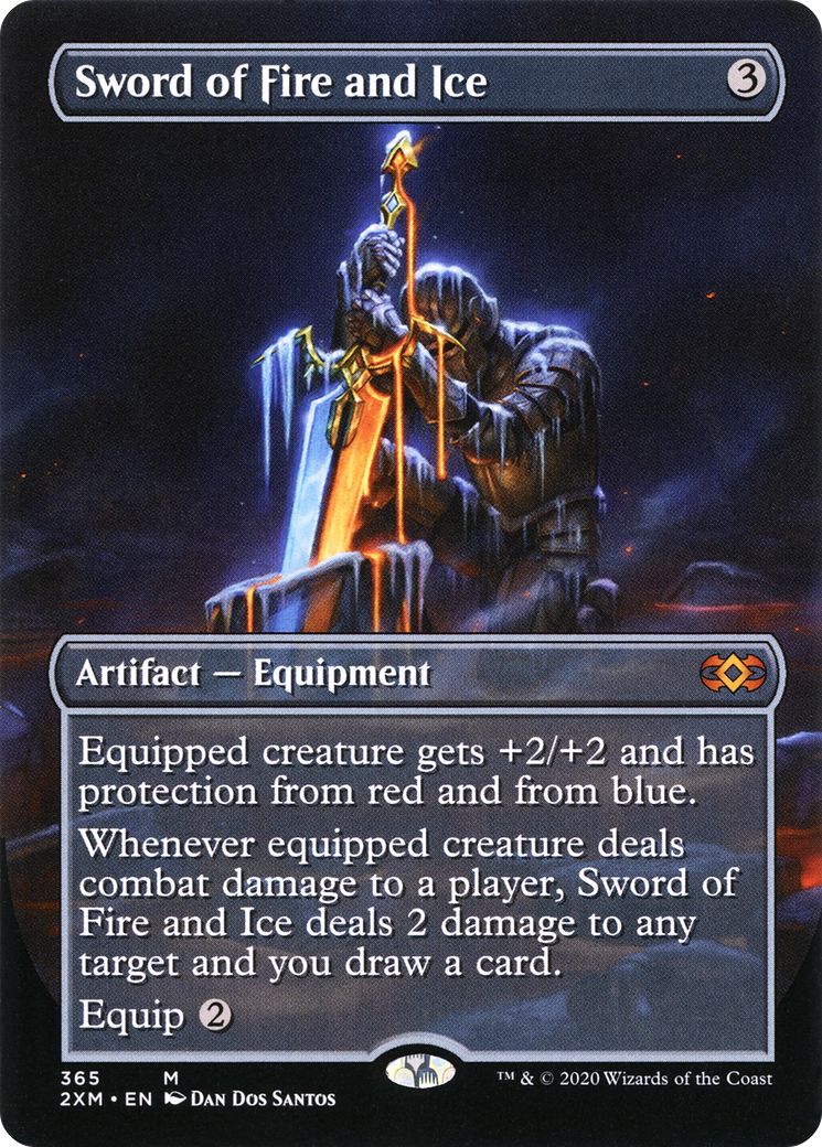 Sword of Fire and Ice (2XM-365) [Double Masters] (Borderless) Foil MTG Single Wizards of the Coast