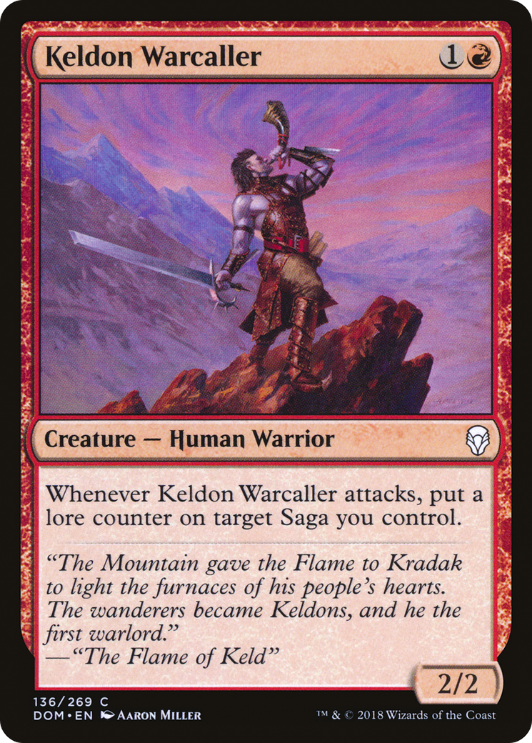 Keldon Warcaller (DOM-136) [Dominaria] Foil MTG Single Wizards of the Coast