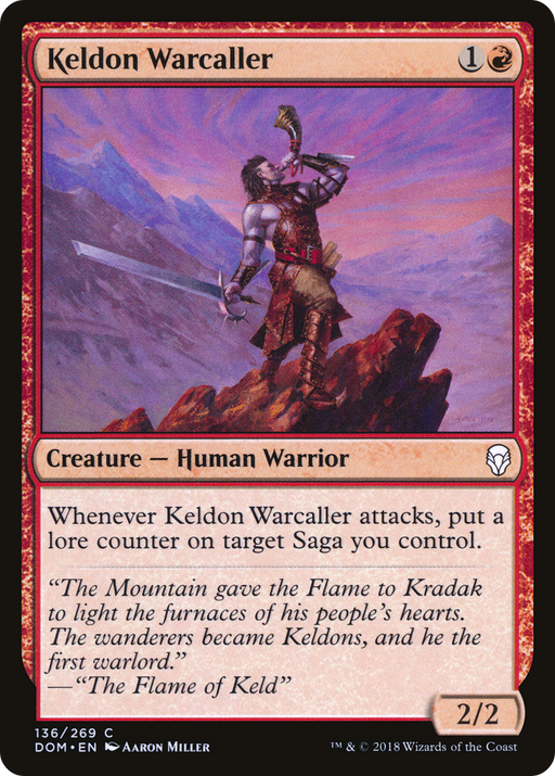 Keldon Warcaller (DOM-136) [Dominaria] Foil MTG Single Wizards of the Coast