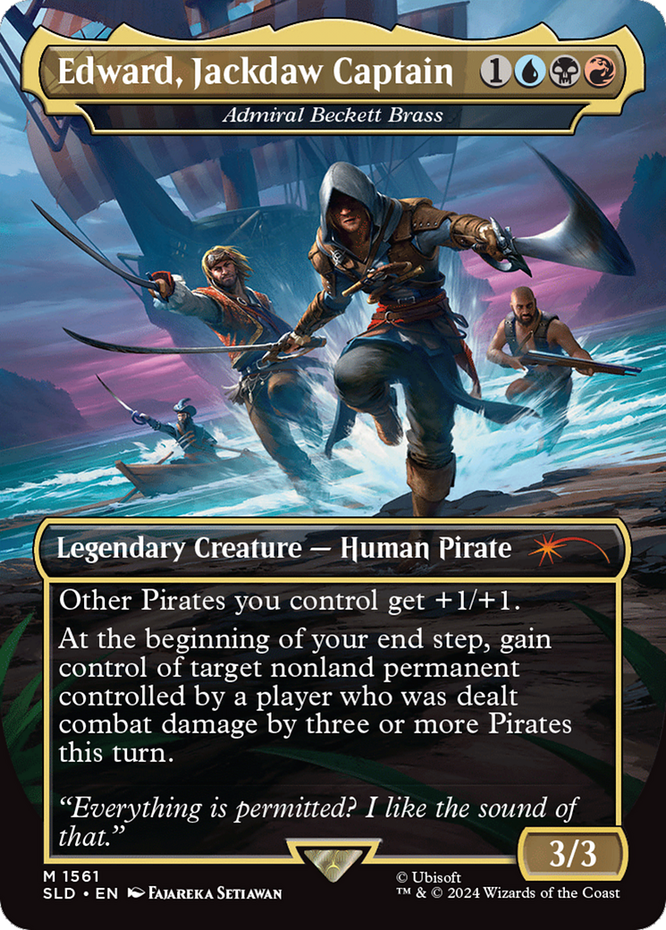 Edward, Jackdaw Captain - Admiral Beckett Brass (SLD-1561) [Secret Lair] Drop (Borderless) MTG Single Wizards of the Coast