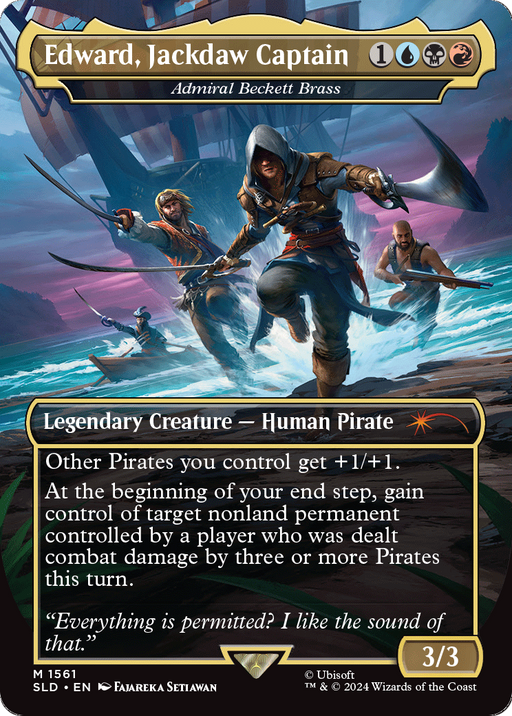 Edward, Jackdaw Captain - Admiral Beckett Brass (SLD-1561) [Secret Lair Drop] (Borderless) MTG Single Wizards of the Coast