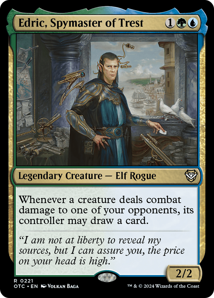 Edric, Spymaster of Trest (OTC-221) [Outlaws of Thunder Junction Commander] MTG Single Wizards of the Coast