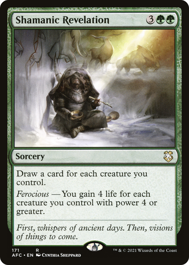 Shamanic Revelation (AFC-171) [Forgotten Realms Commander] MTG Single Wizards of the Coast