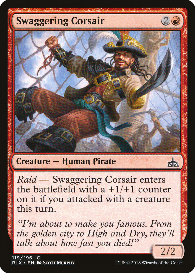 Swaggering Corsair (RIX-119) [Rivals of Ixalan] MTG Single Wizards of the Coast