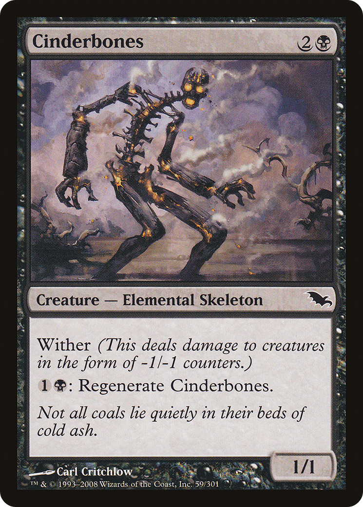 Cinderbones (SHM-059) [Shadowmoor] MTG Single Wizards of the Coast