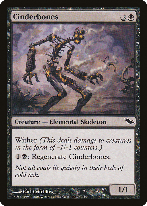 Cinderbones (SHM-059) [Shadowmoor] MTG Single Wizards of the Coast