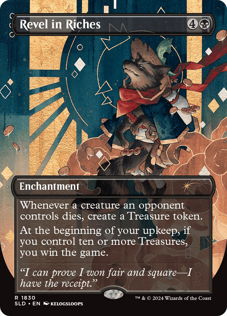 Revel in Riches (SLD-1830) [Secret Lair] Drop (Borderless) Foil MTG Single Wizards of the Coast