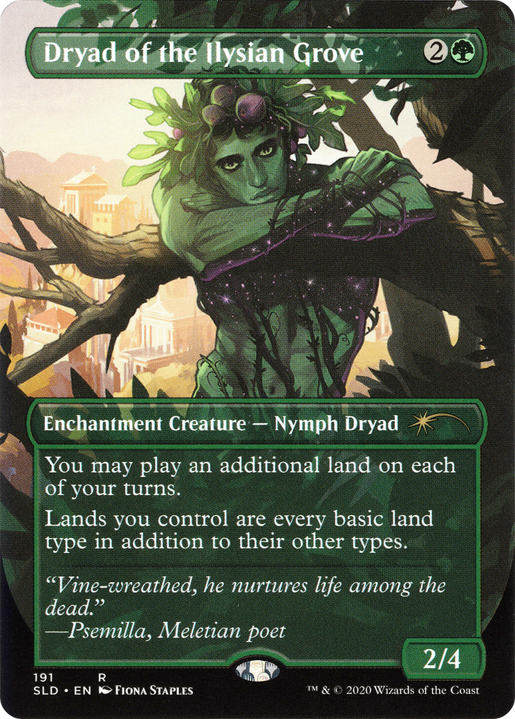 Dryad of the Ilysian Grove (SLD-191) [Secret Lair] Drop (Borderless) MTG Single Wizards of the Coast