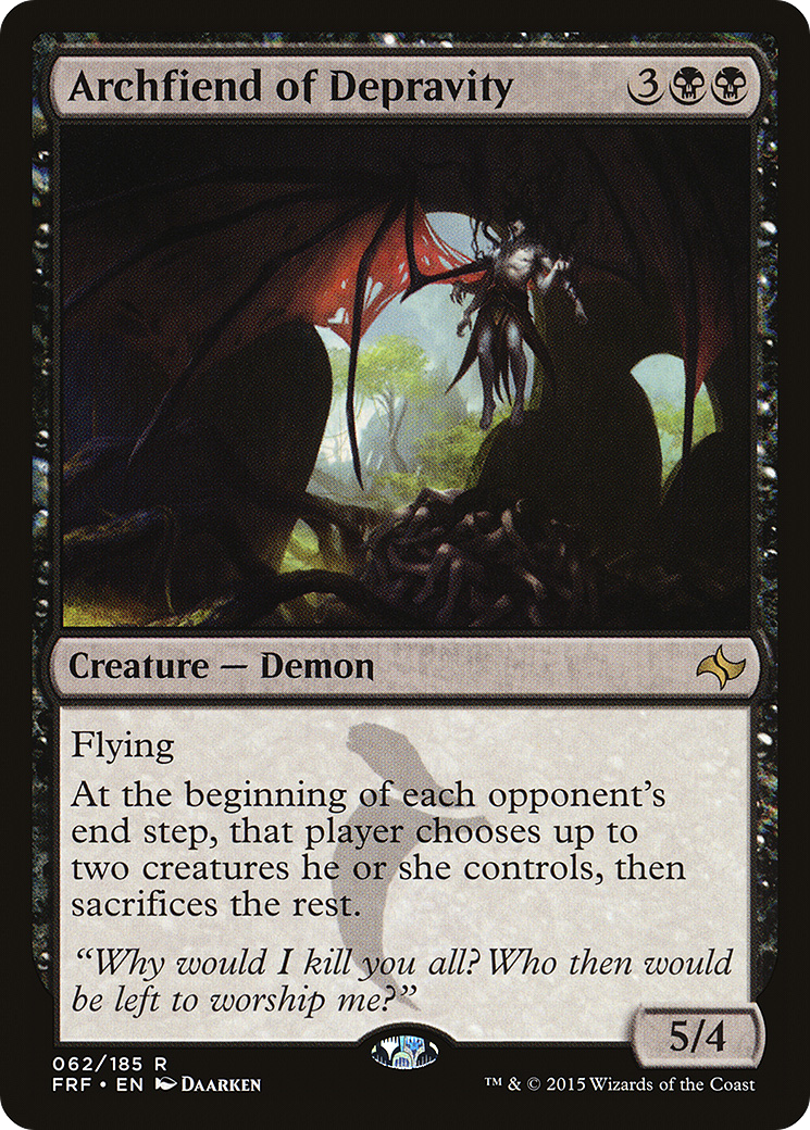 Archfiend of Depravity (FRF-062) [Fate Reforged] MTG Single Wizards of the Coast