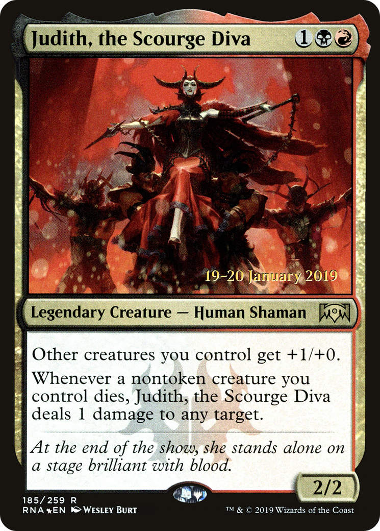 Judith, the Scourge Diva (PRE-185) [Ravnica Allegiance Promos] Foil MTG Single Wizards of the Coast