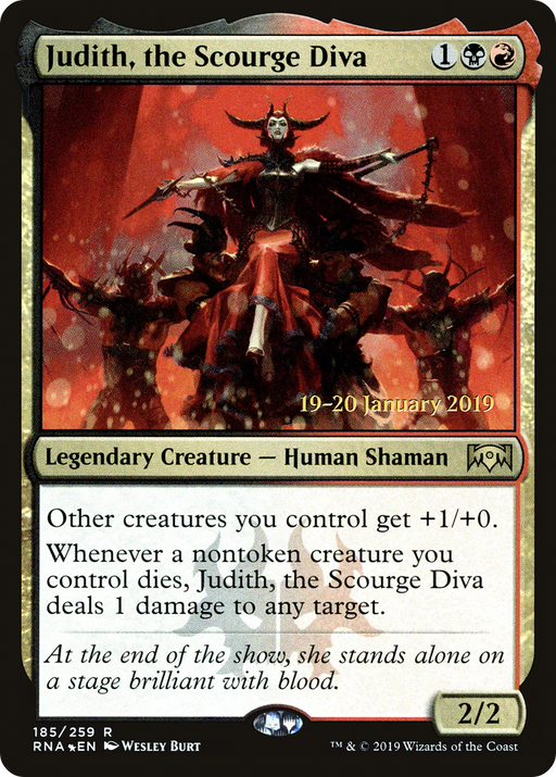 Judith, the Scourge Diva (PRE-185) [Ravnica Allegiance Promos] Foil MTG Single Wizards of the Coast